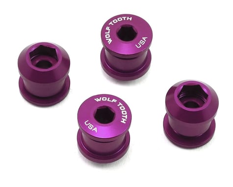 Wolf Tooth Components Dual Hex Fitting Chainring Bolts (Purple) (6mm) (4 Pack)