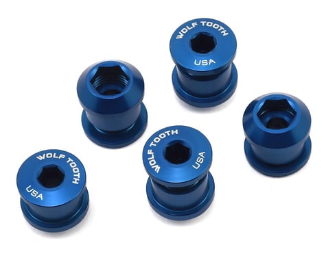 Wolf Tooth Components Dual Hex Fitting Chainring Bolts (Blue) (6mm) (5 Pack)