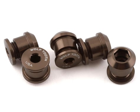 Wolf Tooth Components Dual Hex Fitting Chainring Bolts (Espresso) (6mm) (5 Pack)