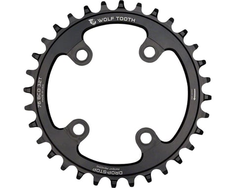 Wolf Tooth Components Chainring (Black) (76mm BCD) (Drop-Stop A) (Single) (30T)