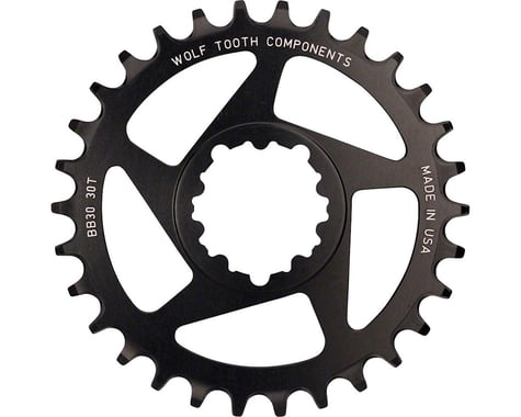 Wolf Tooth Components SRAM Direct Mount Chainrings (Black) (Drop-Stop A) (Single) (0mm Offset) (30T)