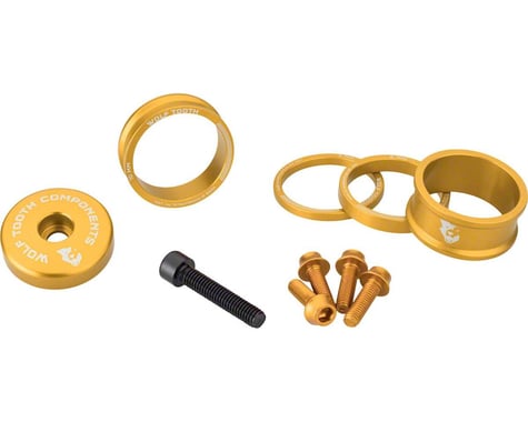 Wolf Tooth Components Headset Spacer BlingKit (Gold) (3, 5, 10, 15mm)