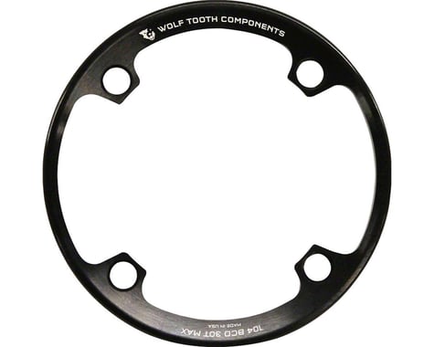 Wolf Tooth Components Chainring Bash Guard (Black) (104mm BCD) (26-30T)