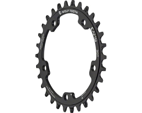 Wolf Tooth Components CAMO Aluminum Round Chainring (Black) (Drop-Stop A) (Single) (30T)