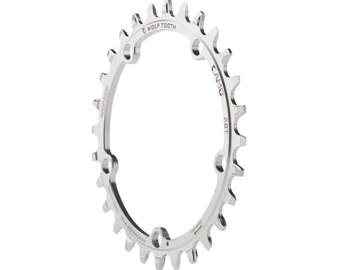 Wolf Tooth Components CAMO Stainless Round Chainring (Silver) (Drop-Stop A) (Single) (28T)