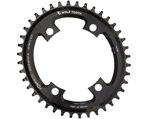 Wolf Tooth Components SRAM Road Elliptical Chainring (Black) (107mm BCD) (Drop-Stop B) (Single) (38T)