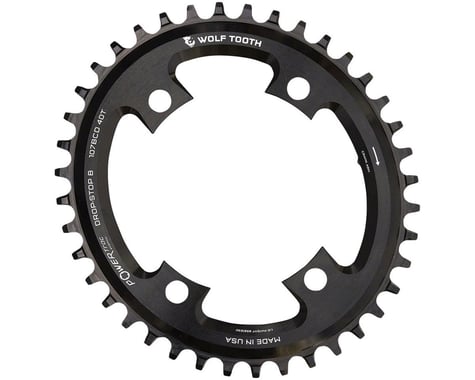 Wolf Tooth Components SRAM Road Elliptical Chainring (Black) (107mm BCD) (Drop-Stop B) (Single) (40T)
