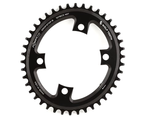 Wolf Tooth Components SRAM Road Elliptical Chainring (Black) (107mm BCD) (Drop-Stop B) (Single) (42T)