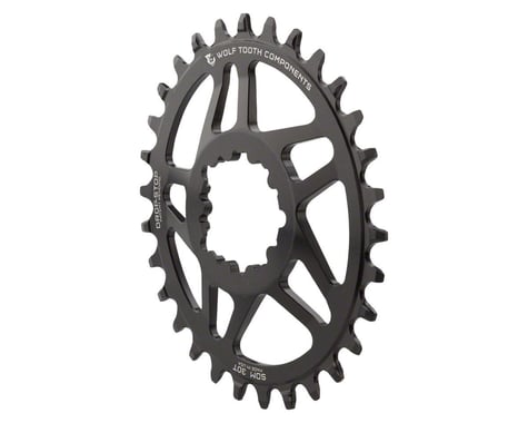 Wolf Tooth Components SRAM Direct Mount Elliptical Chainring (Black) (Drop-Stop A) (Single) (0mm Offset) (30T)