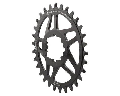 Wolf Tooth Components SRAM Direct Mount Elliptical Chainring (Black) (Drop-Stop A) (Single) (0mm Offset) (32T)
