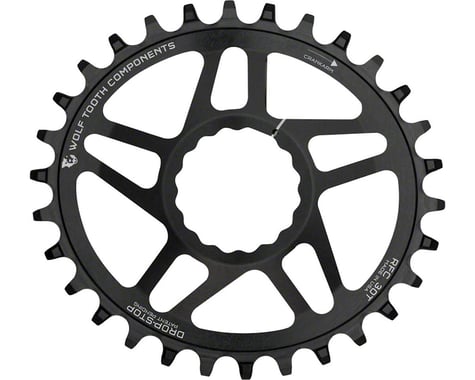 Wolf Tooth Components Elliptical Direct Mount Chainring (Black) (Drop-Stop A) (Single) (6mm Offset) (28T)