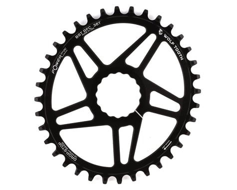 Wolf Tooth Components Elliptical Direct Mount Chainring (Black) (Drop-Stop A) (Single) (3mm Offset/Boost) (36T)