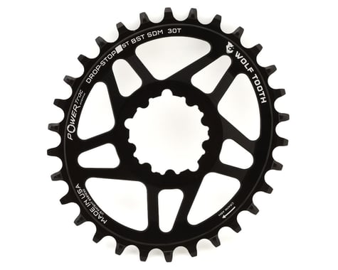Wolf Tooth Components SRAM Direct Mount Elliptical Chainring (Black) (Drop-Stop ST) (Single) (3mm Offset/Boost) (30T)