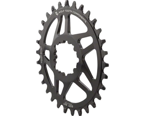 Wolf Tooth Components SRAM Direct Mount Elliptical Chainring (Black) (Drop-Stop A) (Single) (6mm Offset) (32T)