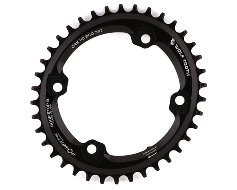 Wolf Tooth Components Elliptical Chainring (Black) (110mm Shimano Asym. BCD) (Drop-Stop B) (Single) (38T)