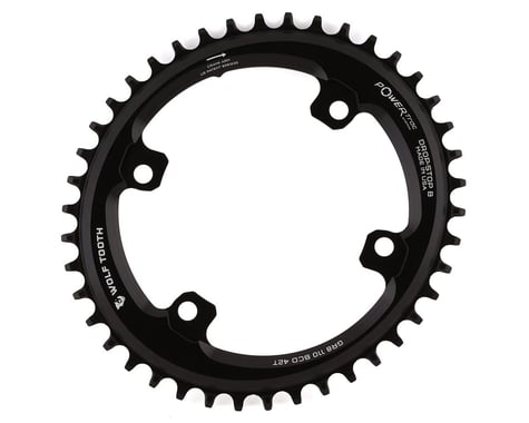 Wolf Tooth Components Elliptical Chainring (Black) (110mm Shimano Asym. BCD) (Drop-Stop B) (Single) (42T)