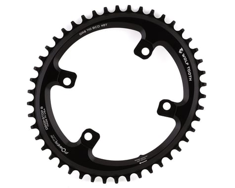 Wolf Tooth Components Elliptical Chainring (Black) (110mm Shimano Asym. BCD) (Drop-Stop B) (Single) (46T)