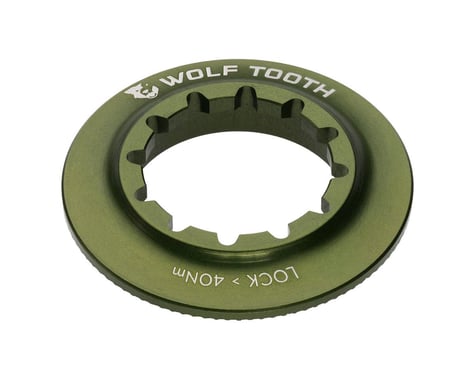 Wolf Tooth Components Centerlock Rotor Lockring (Olive) (Internal Spline)
