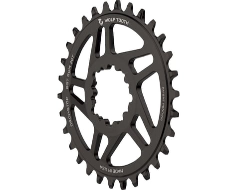 Wolf Tooth Components SRAM Direct Mount Chainrings (Black) (Drop-Stop A) (Single) (3mm Offset/Boost) (30T)