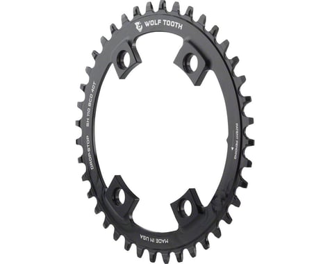 Wolf Tooth Components Shimano 4-Bolt Chainring (Black) (Drop-Stop B) (Single) (38T)