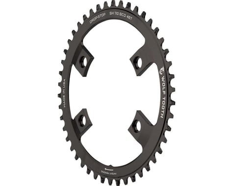 SCRATCH & DENT: Wolf Tooth Components Shimano 4-Bolt Chainring (Black) (Drop-Stop B) (Single) (46T)