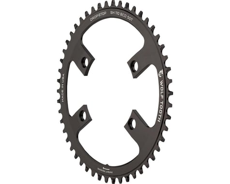 Wolf Tooth Components Shimano 4-Bolt Chainring (Black) (Drop-Stop B) (Single) (50T)