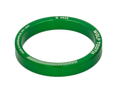 Wolf Tooth Components 1-1/8" Headset Spacers (Green) (5) (5mm)