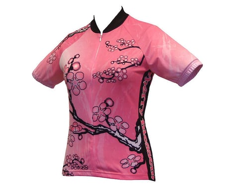 World Jerseys Women's Cherry Blossom Short Sleeve Jersey (Pink)
