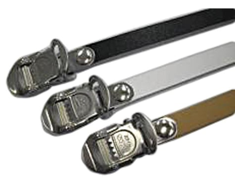 MKS Leather Toe Straps (Black) (420mm Long)