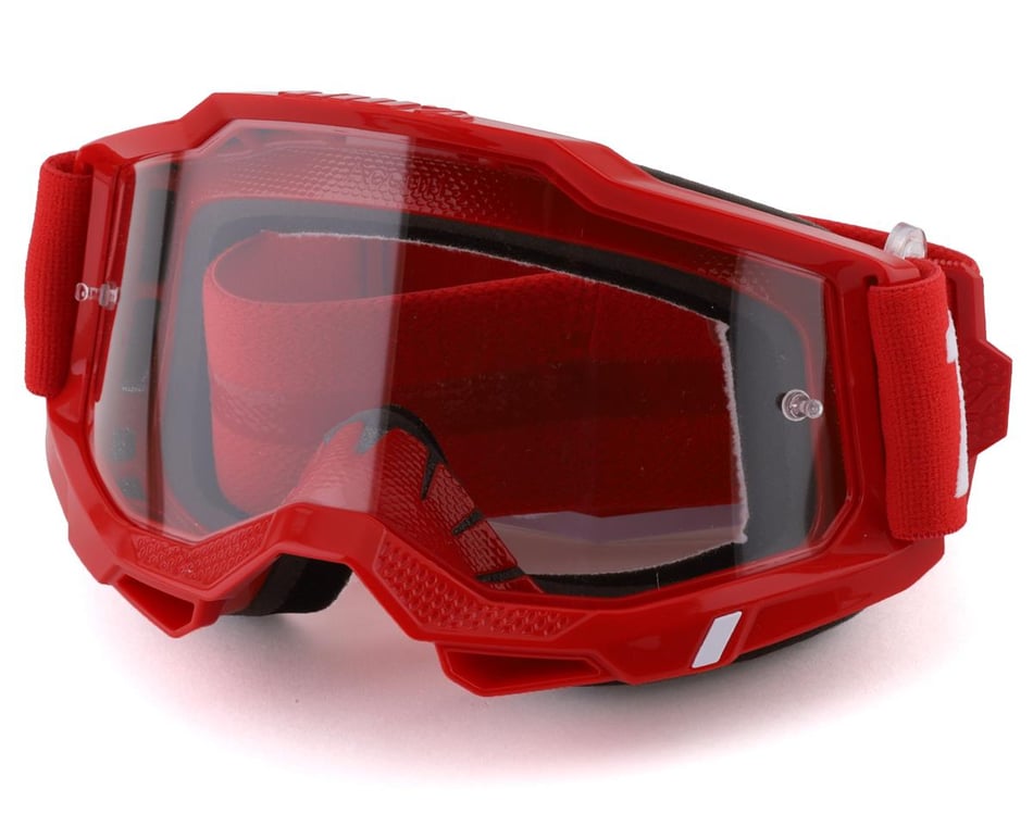 100%STRATA 2 Goggle Red Clear Lens 