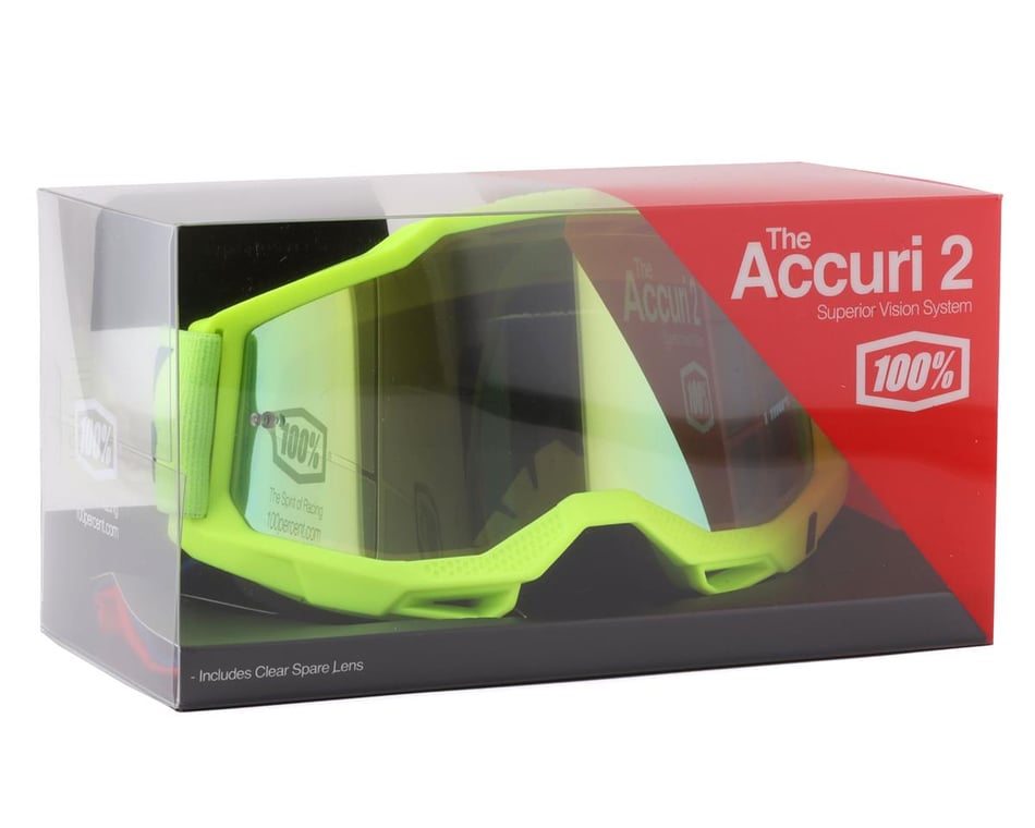 100% Accuri 2 Goggles (Fluo Yellow) (Mirror Gold Lens)