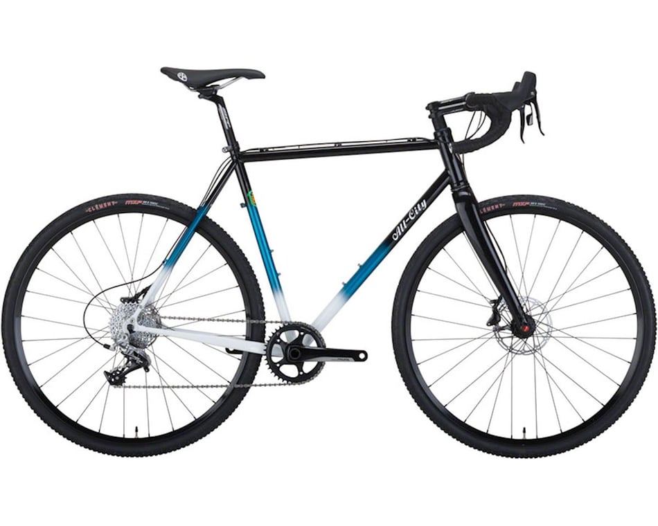 All City 46cm Macho King Complete Bike Black Teal Fade