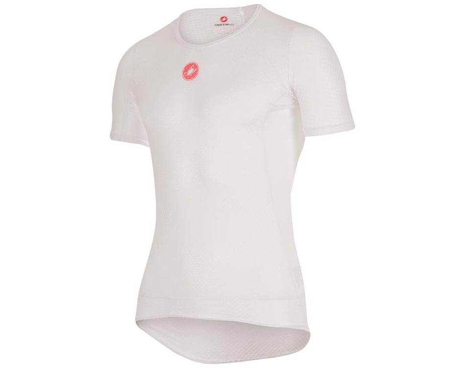 Men's Mesh Base Layer - White Long Sleeve Cycling Undershirt 2XL / White