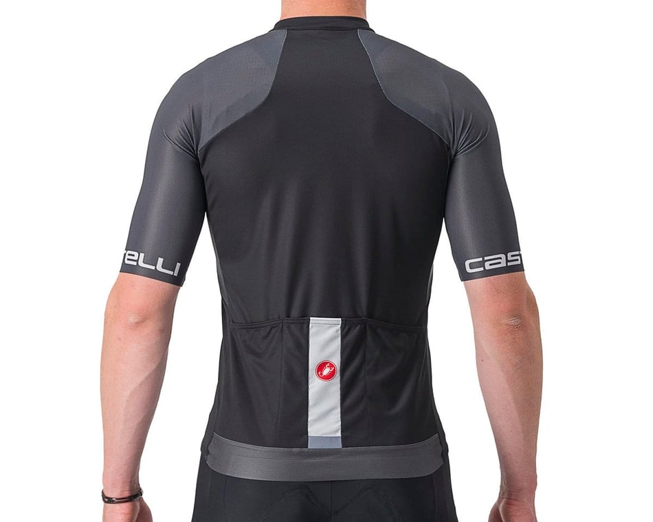 Castelli Entrata VI Short Sleeve Jersey (Light Black/Dark Grey) (S)