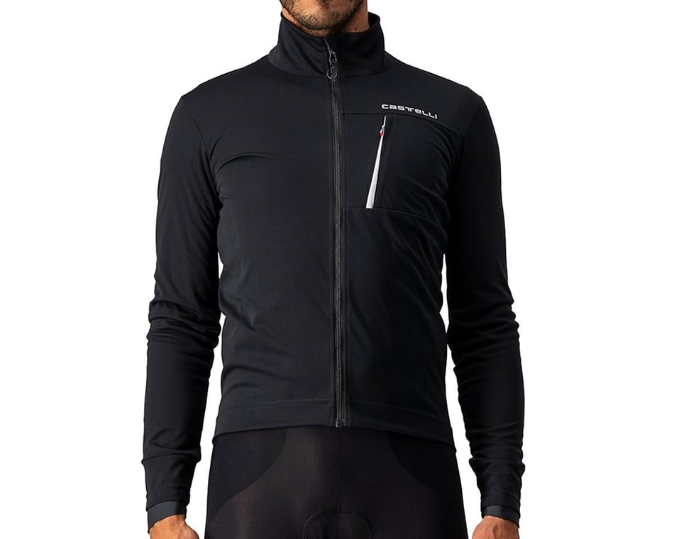 Castelli Go Jacket (Light Black/White) (L) - Performance Bicycle