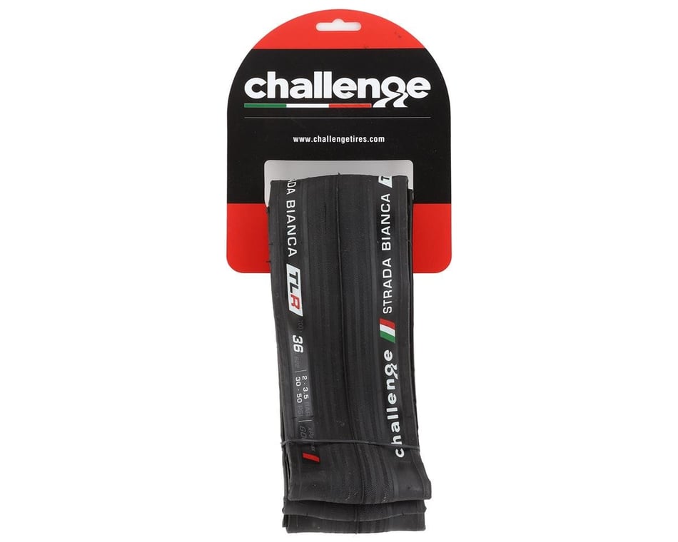 Challenge Strada Bianca Tubeless Tire (Black) (700c) (36mm) (Folding)  (Nylon Superlight)