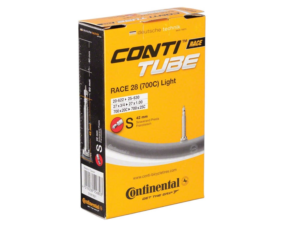 Continental 700c Race Light Inner Tube Presta 18 25mm 42mm Performance Bicycle