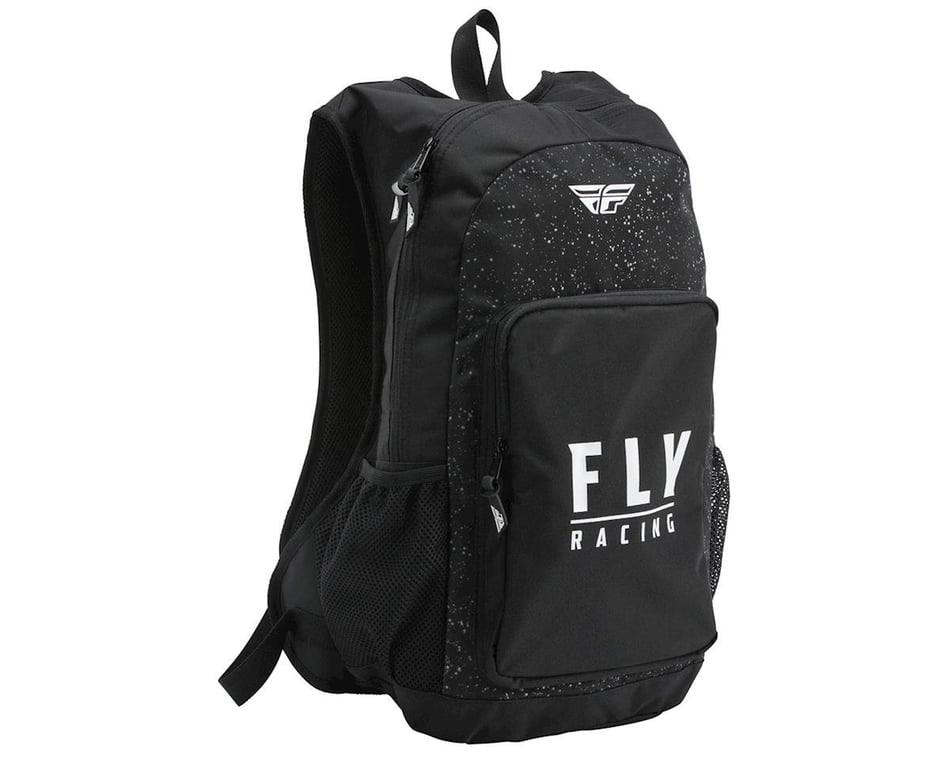 Fly Racing Jump Pack Backpack Black White Splatter Performance Bicycle