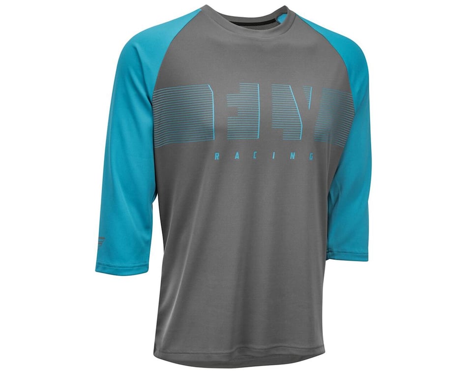 Basic 3/4 Sleeve Jersey (Large, Blue)