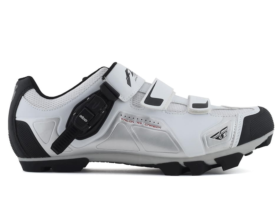 Fly Racing Talon RS Clipless Shoe White Silver