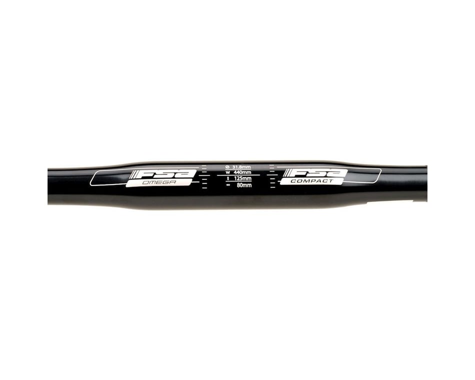 FSA Omega Compact Alloy Handlebar Black 31.8mm 40cm