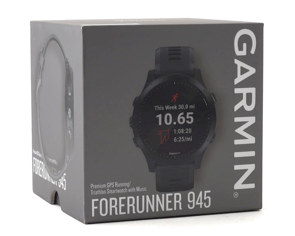 Garmin 010-02063-00 Forerunner 945, Premium GPS Running/Triathlon  Smartwatch with Music, Black Black Smartwatch