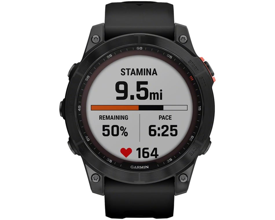 for eksempel Styring tæt Garmin Fenix 7X Solar GPS Smartwatch (Slate Grey + Black Band) (7X | 51mm  Case) - Performance Bicycle