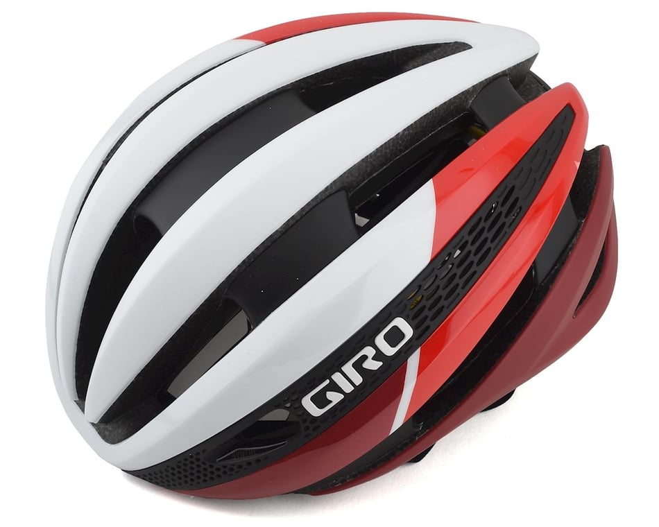 Giro Synthe MIPS Road Helmet Matte White Red Performance Bicycle