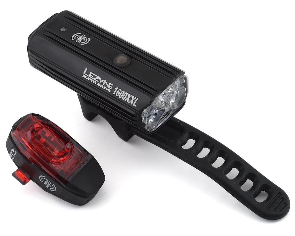 Open box Gloss Black USB rechargeable Lezyne Super Drive 1600XXL Headlight