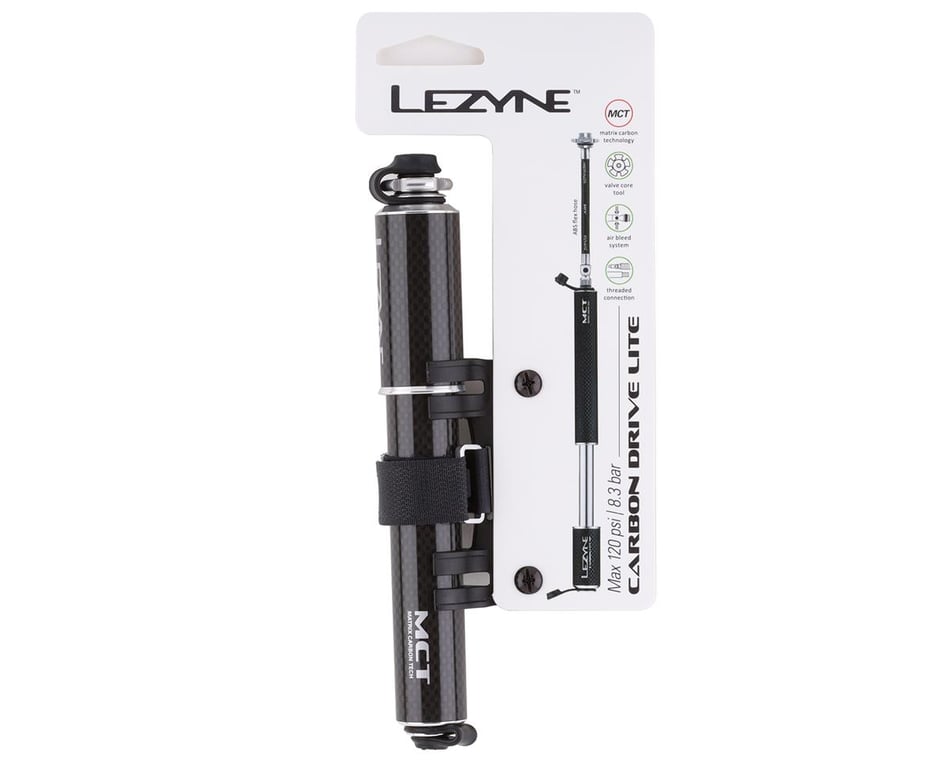 Lezyne Carbon Drive Lite 80g 120 PSI Hand Pump Presta and Schrader for sale online