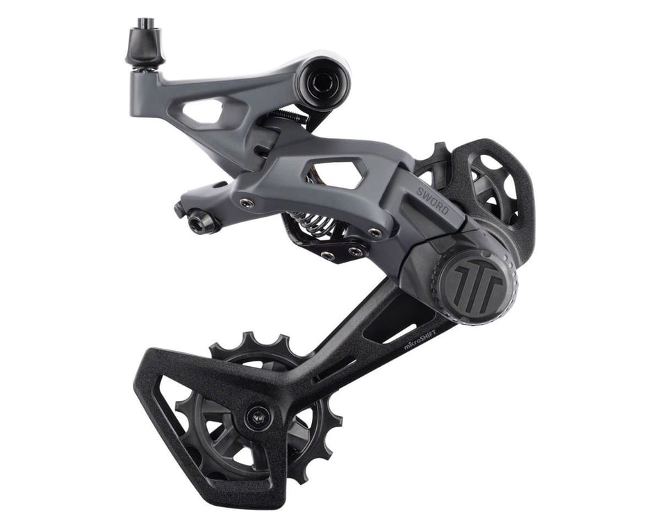 Microshift Sword 2x Rear Derailleur (Grey) (10 Speed) (Clutch) (Long Cage)  - Performance Bicycle