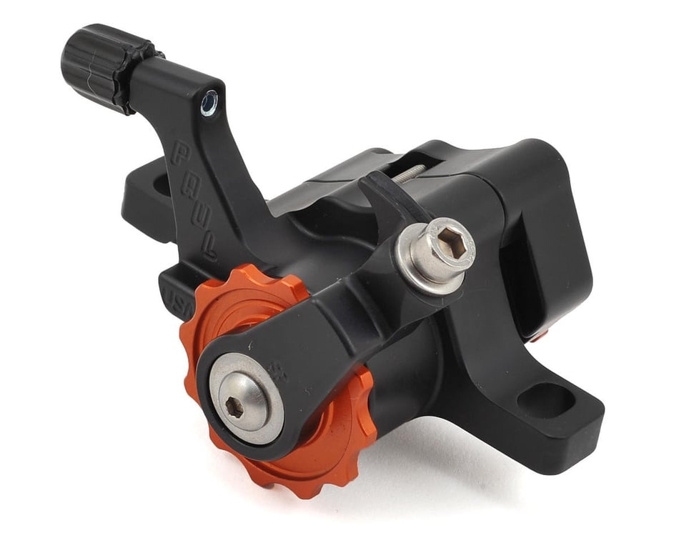 Paul Components Klamper Disc Brake Caliper (Black/Orange) (Mechanical)  (Front or Rear) (Short Pull) (Post Mount)