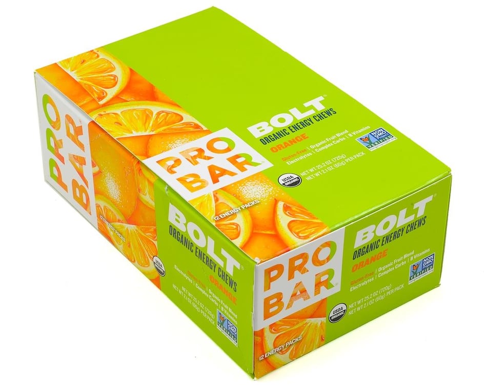 Box of 12 Orange ProBar Bolt Chews 