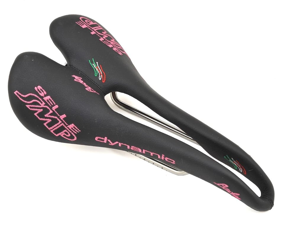 Selle SMP Dynamic Lady's Saddle (Black/Pink) (AISI 304 Rails) (138mm)